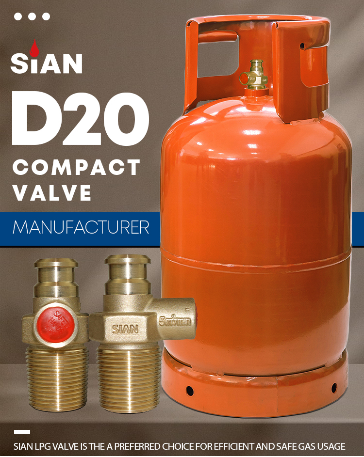 Sian LPG Cylinder D20 V&aacute;lvula compacta (1)