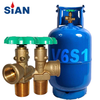 Fabricante SIAN LPG Gas Cilindro Propano Tanque Válvula V6S1 17Bar Para Filipinas