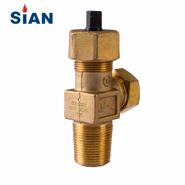 Válvula de cilindro de gás snap-on tipo agulha de latão