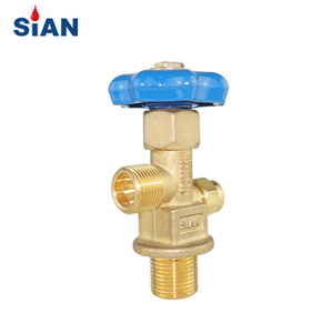 Válvula de cilindro de gás industrial QF35D Válvula de gás de latão tipo axial cilindro de ar O2/ar/N2