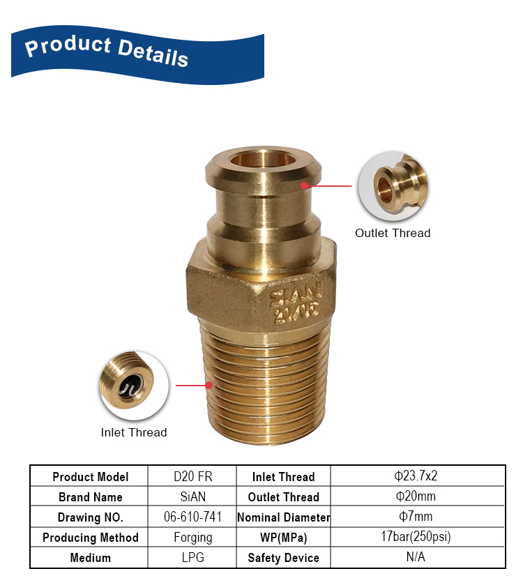 D20 GLPG V&aacute;lvula de fechamento autom&aacute;tica (2)