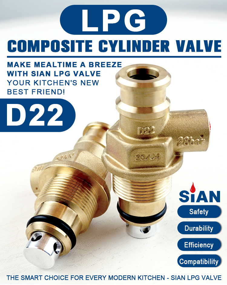 V&aacute;lvulas de cilindro cpmposite de LPG Sian D22 (6)