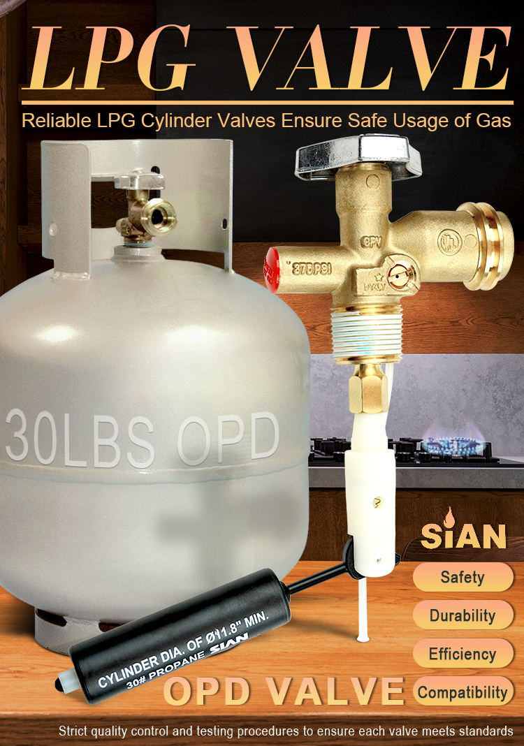 Sian 30lbs LPG QCC OPD Tank V&aacute;lvula (1)