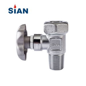 Válvula de cilindro de gás oxigênio tipo conexão axial